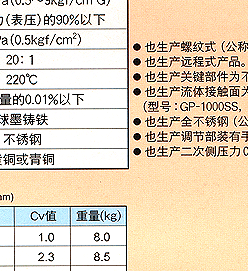 GP-1000减压阀 日本耀希达凯阀门